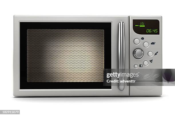 microwave oven - electricity white background stock pictures, royalty-free photos & images