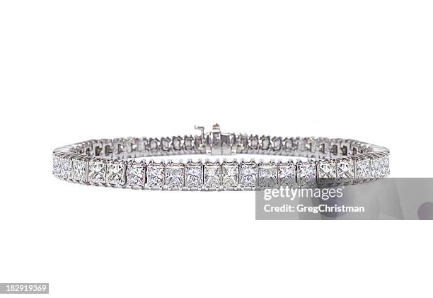 diamond tennis bracelet - bralets stock pictures, royalty-free photos & images