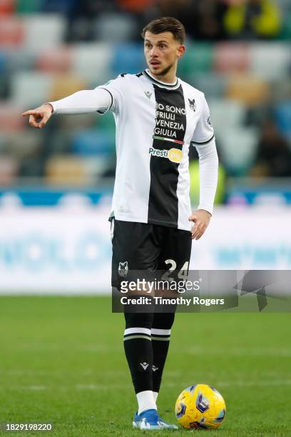 Lazar Samardzic of Udinese during the Serie A TIM match between Udinese Calcio and Hellas Verona FC at Bluenergy Stadium on December 03, 2023 in...
