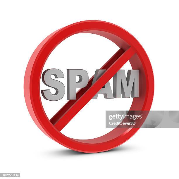 verbotene "kein spam". - e mail spam stock-fotos und bilder