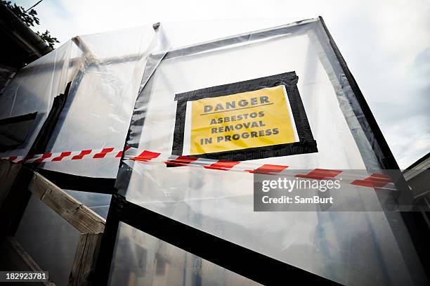 asbestos removal - asbestos stock pictures, royalty-free photos & images