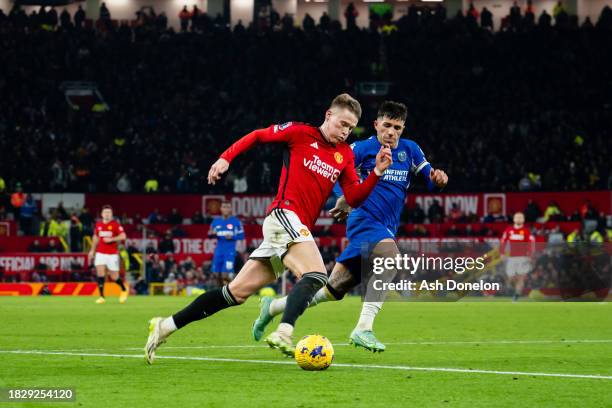Scott McTominay of Manchester United in action during the Premier League match between Manchester United and Chelsea FC at Old Trafford on December...