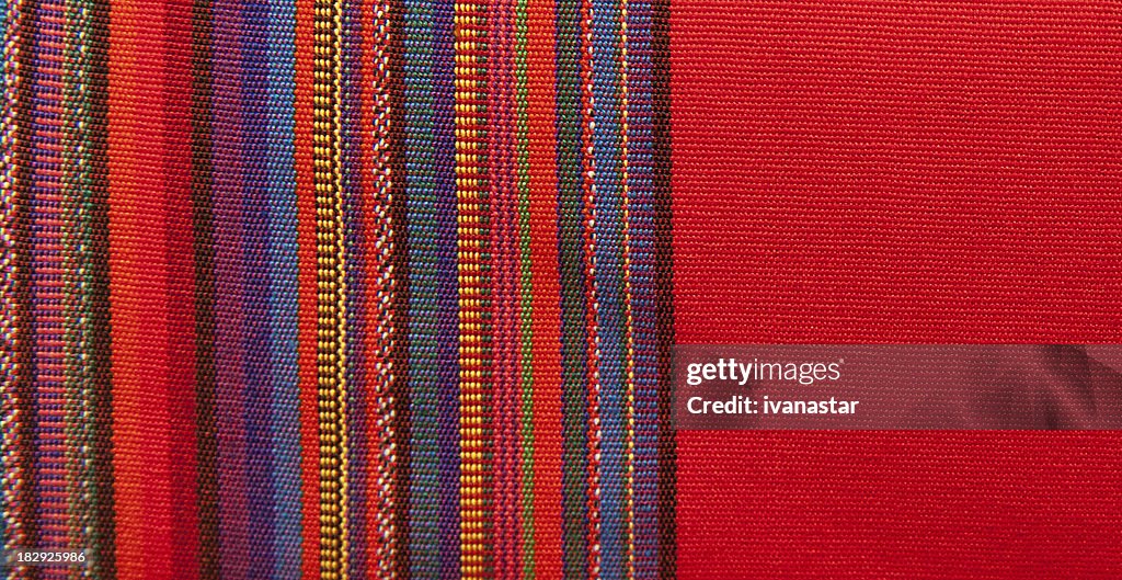 Blanket Detail with Latin American Color Pattern