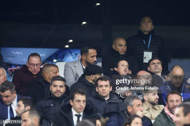 Pablo LONGORIA - Stephane TESSIER - Jean-Pierre PAPIN - Mehdi BENATIA during the Ligue 1 Uber Eats match between Olympique de Marseille and Olympique...