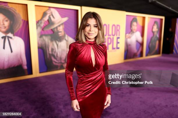 Paula Abdul at the premiere of "The Color Purple" held at The Academy Museum on December 6, 2023 in Los Angeles, California.