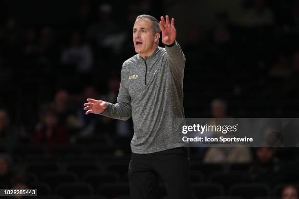 San Francisco Dons head coach Chris Gerlufsen during a game between the Vanderbilt Commodores and San Francisco Dons, December 6, 2023 at Memorial...