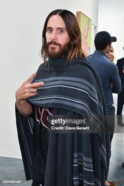 Jared Leto attends the VIP preview of Art Basel Miami Beach at the Miami Beach Convention Center on December 6, 2023 in Miami Beach, Florida.