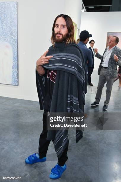 Jared Leto attends the VIP preview of Art Basel Miami Beach at the Miami Beach Convention Center on December 6, 2023 in Miami Beach, Florida.
