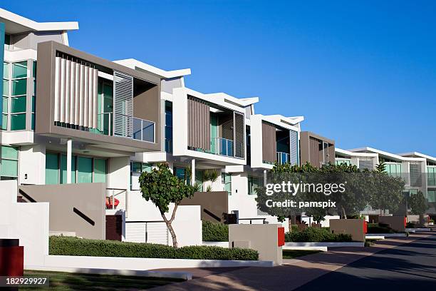 modern luxury apartments - gold coast queensland stock pictures, royalty-free photos & images