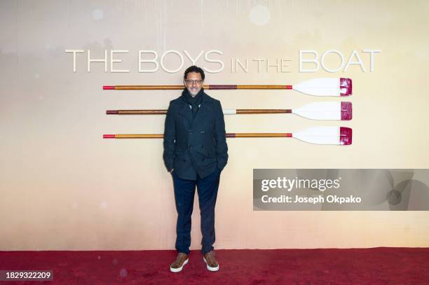 Grant Heslov arrives at the UK premiere of "The Boys In The Boat" at Curzon Cinema Mayfair on December 03, 2023 in London, England.