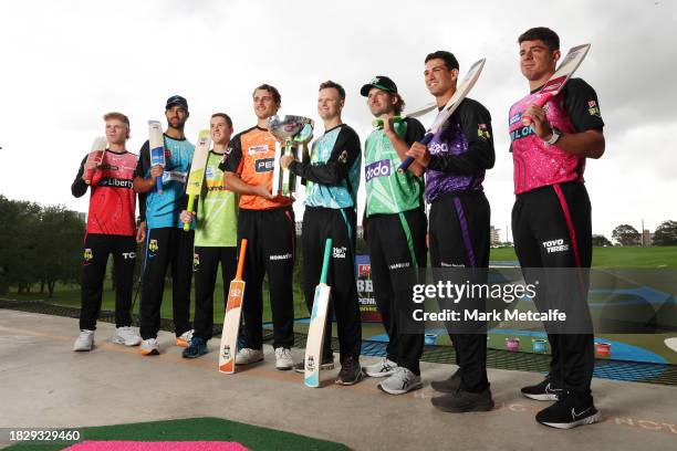 Jake Fraser-McGurk of the Melbourne Renegades; Wes Agar of the Adelaide Strikers; Matt Gilkes of the Sydney Thunder; Lance Morris of the Perth...