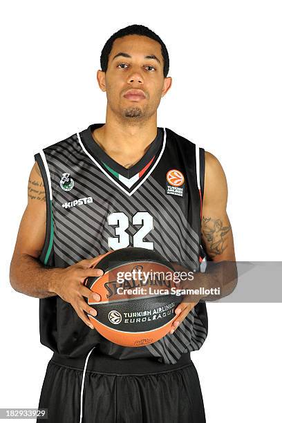 Erik Green, #32 of Montepaschi Siena during the Montepaschi Siena 2013/14 Turkish Airlines Euroleague Basketball Media Day at Palaestra on October 2,...