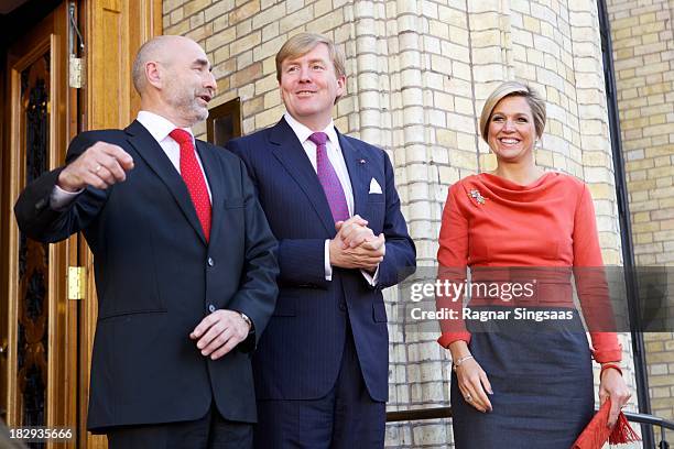 President of the Norwegian parliament Dag Terje Andersen meets with King Willem-Alexander of The Netherlands and Queen Maxima of The Netherlands...