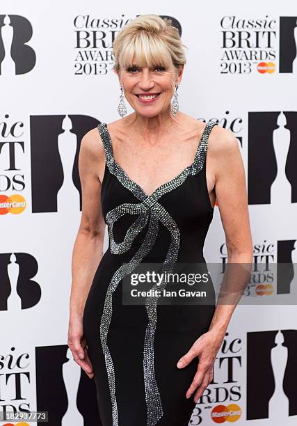 Selina Scott poses in the winners room at the Classic BRIT Awards 2013 at Royal Albert Hall on October 2, 2013 in London, England.