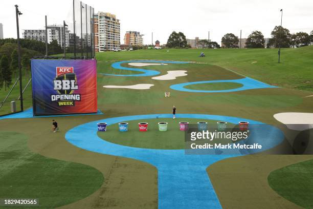 General view during the 2023-24 Big Bash League season launch at the Moore Park Driving Range on December 04, 2023 in Sydney, Australia.