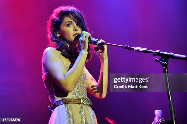 Katie Melua performs at The Roundhouse on October 2, 2013 in London, England.