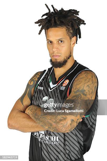 Daniel Hackett, #23 of Montepaschi Siena during the Montepaschi Siena 2013/14 Turkish Airlines Euroleague Basketball Media Day at Palaestra on...