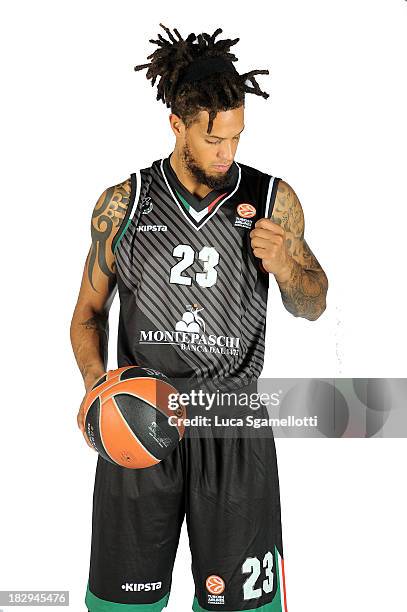 Daniel Hackett, #23 of Montepaschi Siena during the Montepaschi Siena 2013/14 Turkish Airlines Euroleague Basketball Media Day at Palaestra on...