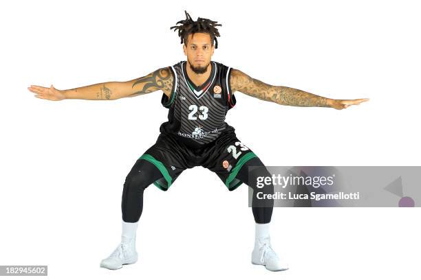 Daniel Hackett, #23 of Montepaschi Siena during the Montepaschi Siena 2013/14 Turkish Airlines Euroleague Basketball Media Day at Palaestra on...