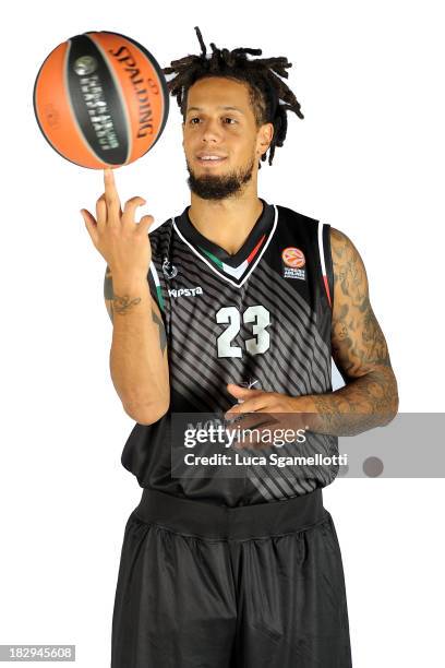 Daniel Hackett, #23 of Montepaschi Siena during the Montepaschi Siena 2013/14 Turkish Airlines Euroleague Basketball Media Day at Palaestra on...