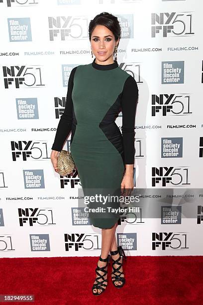 Actress Meghan Markle attends the Gala Tribute To Cate Blanchett during the 51st New York Film Festival at Alice Tully Hall at Lincoln Center on...