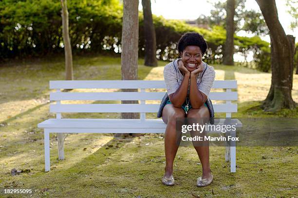 laughing on the bench - black fox stock pictures, royalty-free photos & images