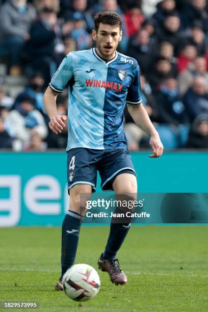 Gautier Lloris of Le Havre in action during the Ligue 1 Uber Eats match between Le Havre AC and Paris Saint-Germain at Stade Oceane on December 3,...