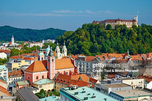 slovenia, ljubljana, cityscape - ljubljana slovenia stock pictures, royalty-free photos & images