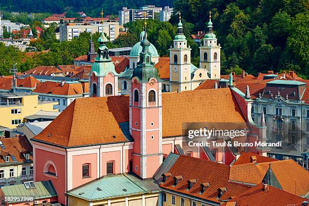 slovenia, ljubljana, cityscape - lubiana fotografías e imágenes de stock