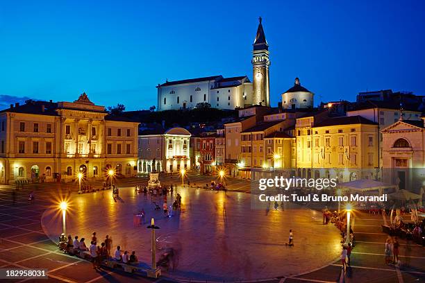 slovenia, adriatic coast, piran - piran stock-fotos und bilder