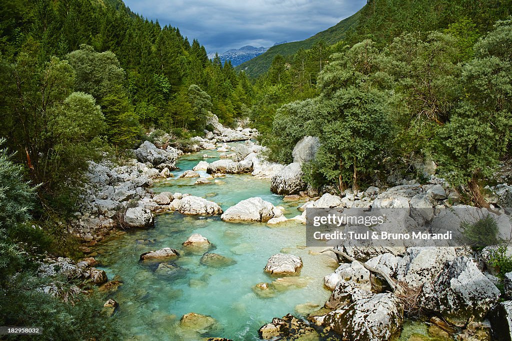 Slovenia, Triglav National Park, Soca river gorge