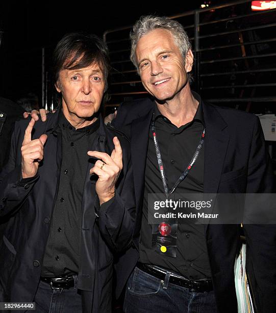 Paul McCartney and John Sykes attend the iHeartRadio Music Festival at the MGM Grand Garden Arena on September 20, 2013 in Las Vegas, Nevada.