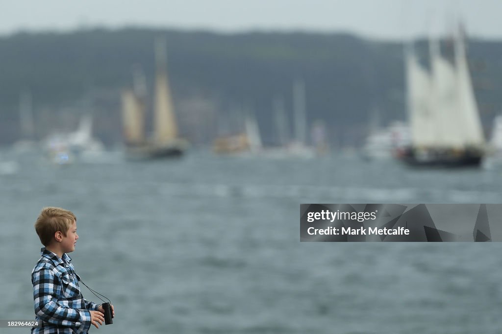 Tall Ships Enter Sydney Harbour Ahead Of 2013 International Fleet Review