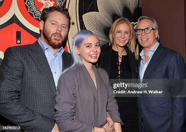 Sean Parker, Alexandra Lenas, Dee Ocleppo and Tommy Hilfiger attend The Cinema Society & Tommy Hilfiger screening of "The Inevitable Defeat of Mister...
