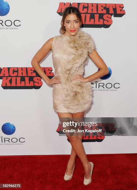 Actress Fernanda Romero arrives at the Los Angeles Premiere "Machete Kills" at Regal Cinemas L.A. Live on October 2, 2013 in Los Angeles, California.