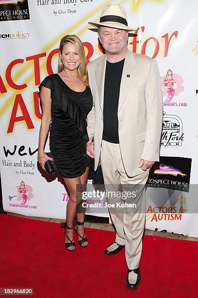 Micky Dolenz and daughter Ami Dolenz attend Actors For Autism presents reach for the stars Honoring Joe Mantegna at Rockwell on October 2, 2013 in...