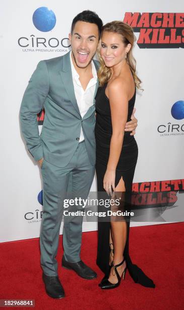 Actor/singer Carlos Pena Jr. And actress Alexa Vega arrive at the Los Angeles premiere of "Machete Kills" at Regal Cinemas L.A. Live on October 2,...