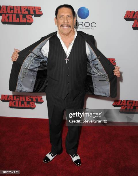 Danny Trejo arrives at the "Machete Kills" - Los Angeles Premiere at Regal Cinemas L.A. Live on October 2, 2013 in Los Angeles, California.