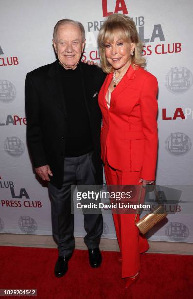 Jon Eicholtz and Barbara Eden attend the 16th Annual National Arts & Entertainment Journalism Awards Gala at Millennium Biltmore Hotel Los Angeles on...