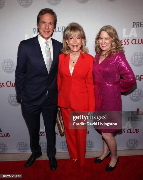 Robert Kovacik, Barbara Eden and Lisa Richwine attend the 16th Annual National Arts & Entertainment Journalism Awards Gala at Millennium Biltmore...