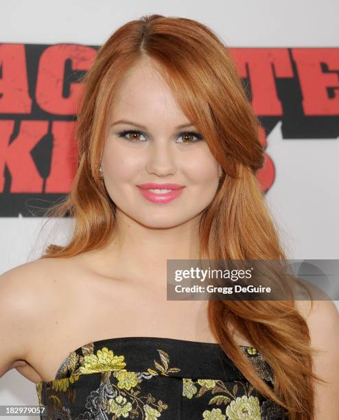 Actress Debby Ryan arrives at the Los Angeles premiere of "Machete Kills" at Regal Cinemas L.A. Live on October 2, 2013 in Los Angeles, California.