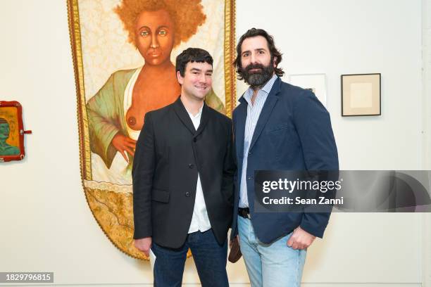 Sinisa Mackovic and Joe Sheftel attend The Bunker Art Space Opening 2023 at Bunker Art Space on December 03, 2023 in West Palm Beach, Florida.