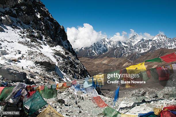 View from the top of Cho La Pass en-route to Everest Base Camp in Nepal.