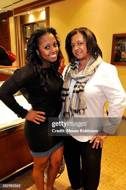 Actress Keshia Knight Pulliam and her mother Denise Pulliam attend Marie Claire Tiffany & Co Atlanta Atlas Launch at Tiffany & Co on October 2, 2013...