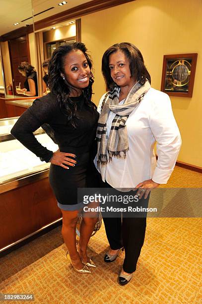 Actress Keshia Knight Pulliam and her mother Denise Pulliam attend Marie Claire Tiffany & Co Atlanta Atlas Launch at Tiffany & Co on October 2, 2013...