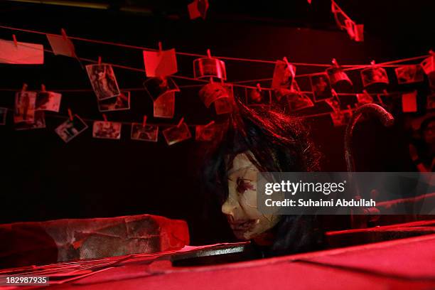 sentosa spooktacular Props are seen during the horror trail 'Shutter' during the behind-the-scene media set visit for Sentosa Spooktacular 2013 on October 3, 2013 in...