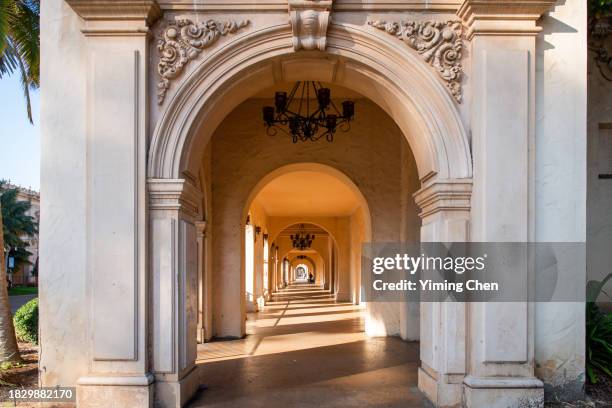 casa de balboa of balboa park - spanish-colonial-architecture stock pictures, royalty-free photos & images