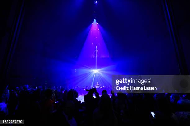 Connie Mitchell of Sneaky Sound System performs during the NGV Gala 2023 at the National Gallery of Victoria on December 02, 2023 in Melbourne,...