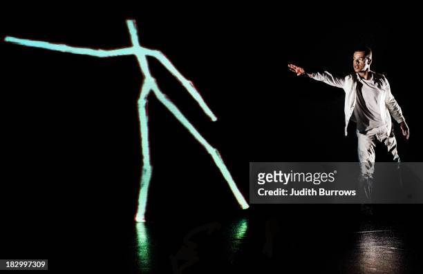 Dancer Jean Abreu performs the piece 'Blood' at the Linford studios, ROH, London, 27th June 2013.