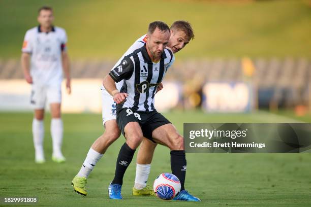 Valere Germain of Macarthur FC controls the ball during the A-League Men round six match between Macarthur FC and Adelaide United at Campbelltown...